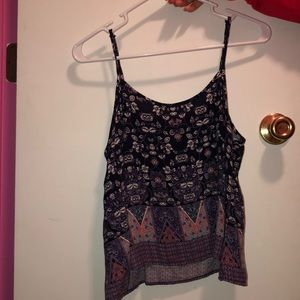 Spaghetti Strap Printed Tank Top